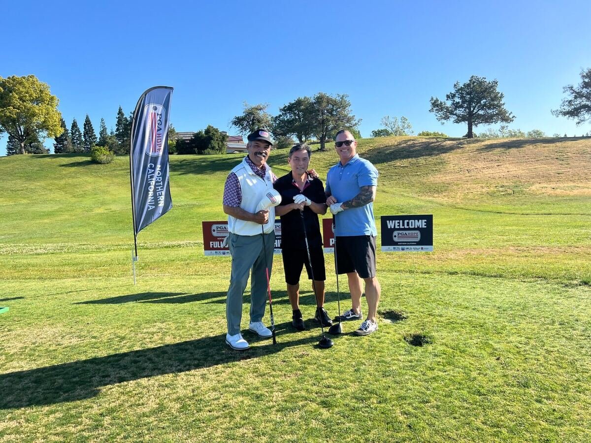 Bill Forrest at a Del Webb golf course as part of the PGA HOPE Northern California program for military veterans